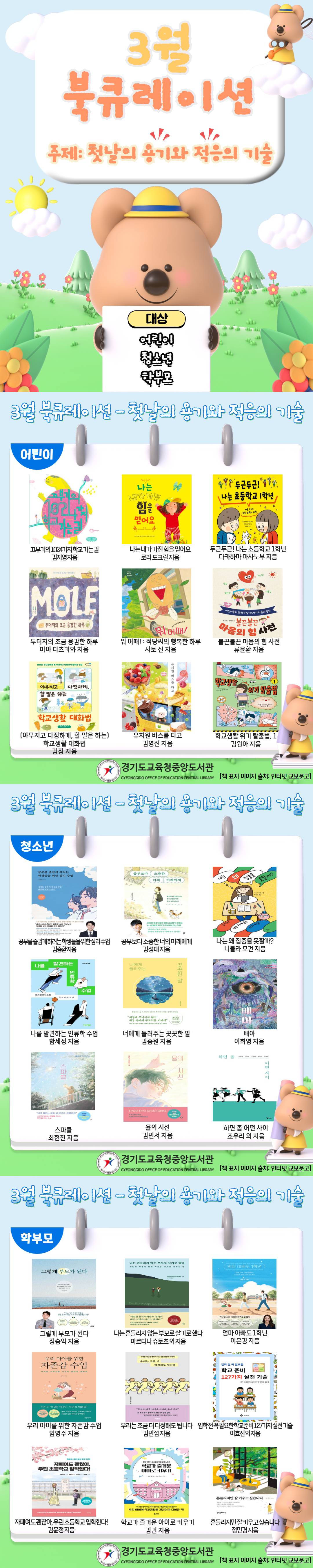 2026년 맞춤형 독서정보서비스 안내(3월 주제가 있는 북큐레이션·정보큐레이션: 첫날의 용기와 적응의 기술)